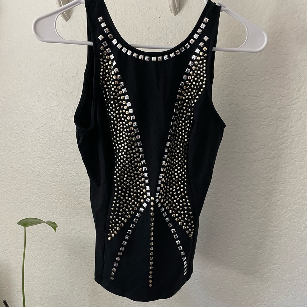 vintage bebe open back sequined top